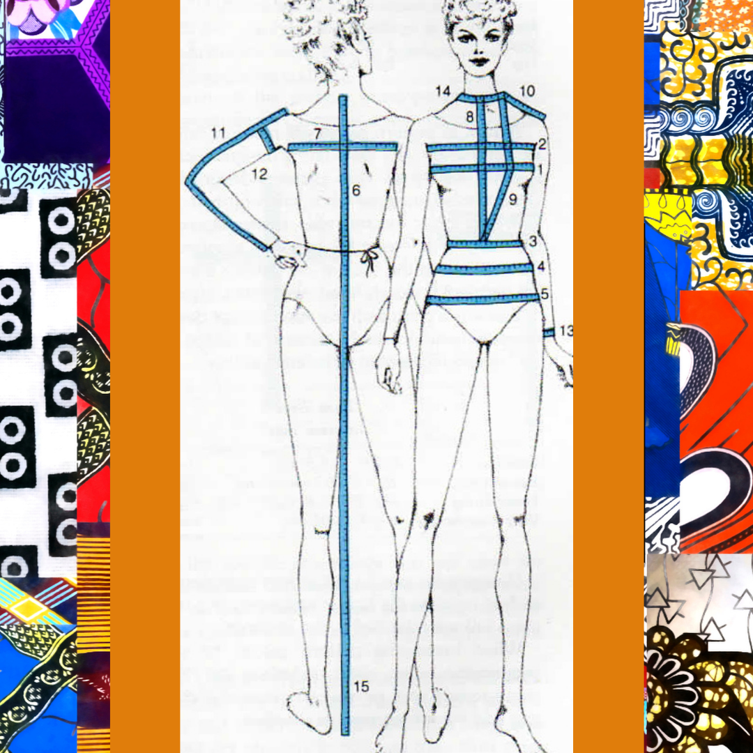 Front and back views of a female mannequin adorned with measuring tape for precision.