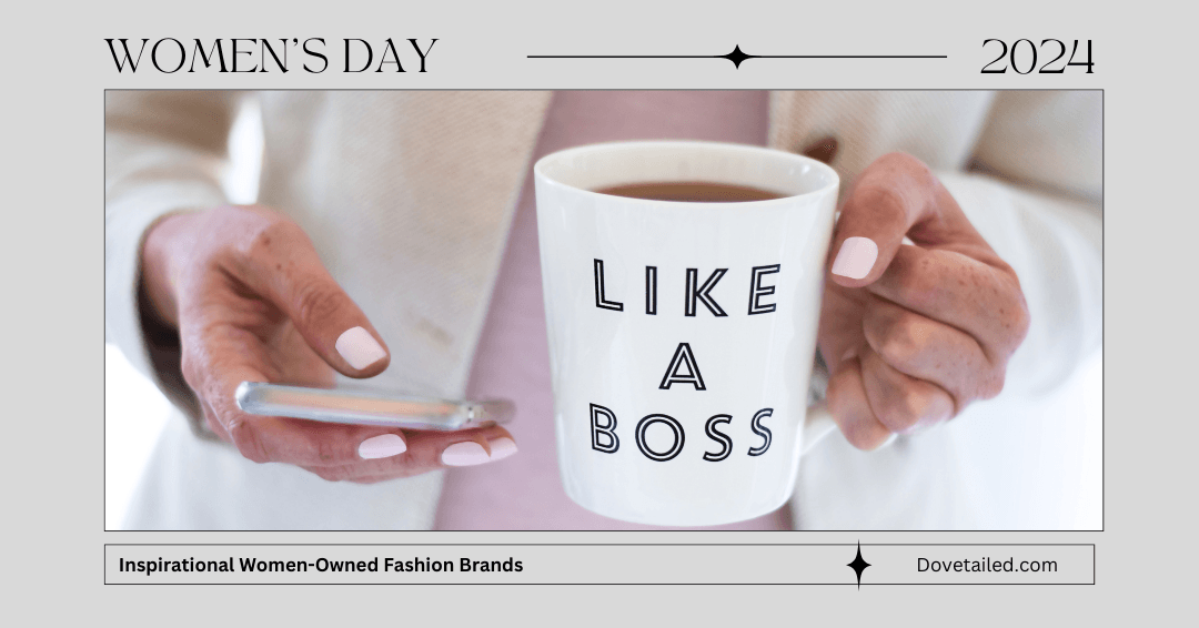 female hand holding like a boss mug