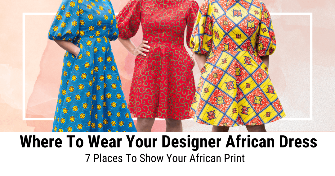 a blue puff sleeve dress, one red puff sleeve dress and a yellow puff sleeve dress