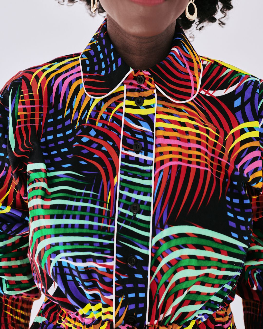 The Ultimate Onyeka Spectrum Swirl African Print Shirt Dress Ankara Clothes Pockets