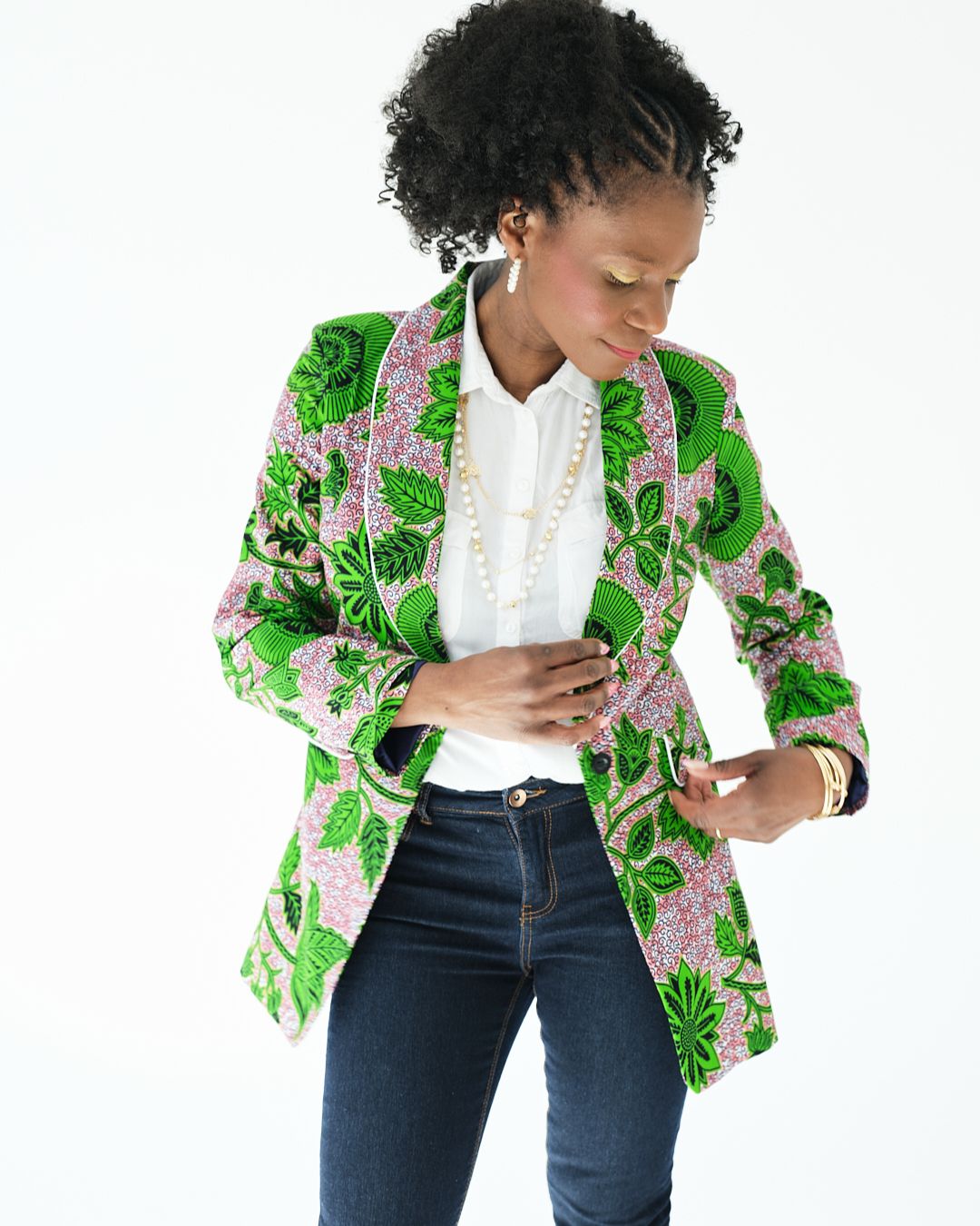 The Ultimate Verdant Bloom Blazer African Print Ankara Long sleeves