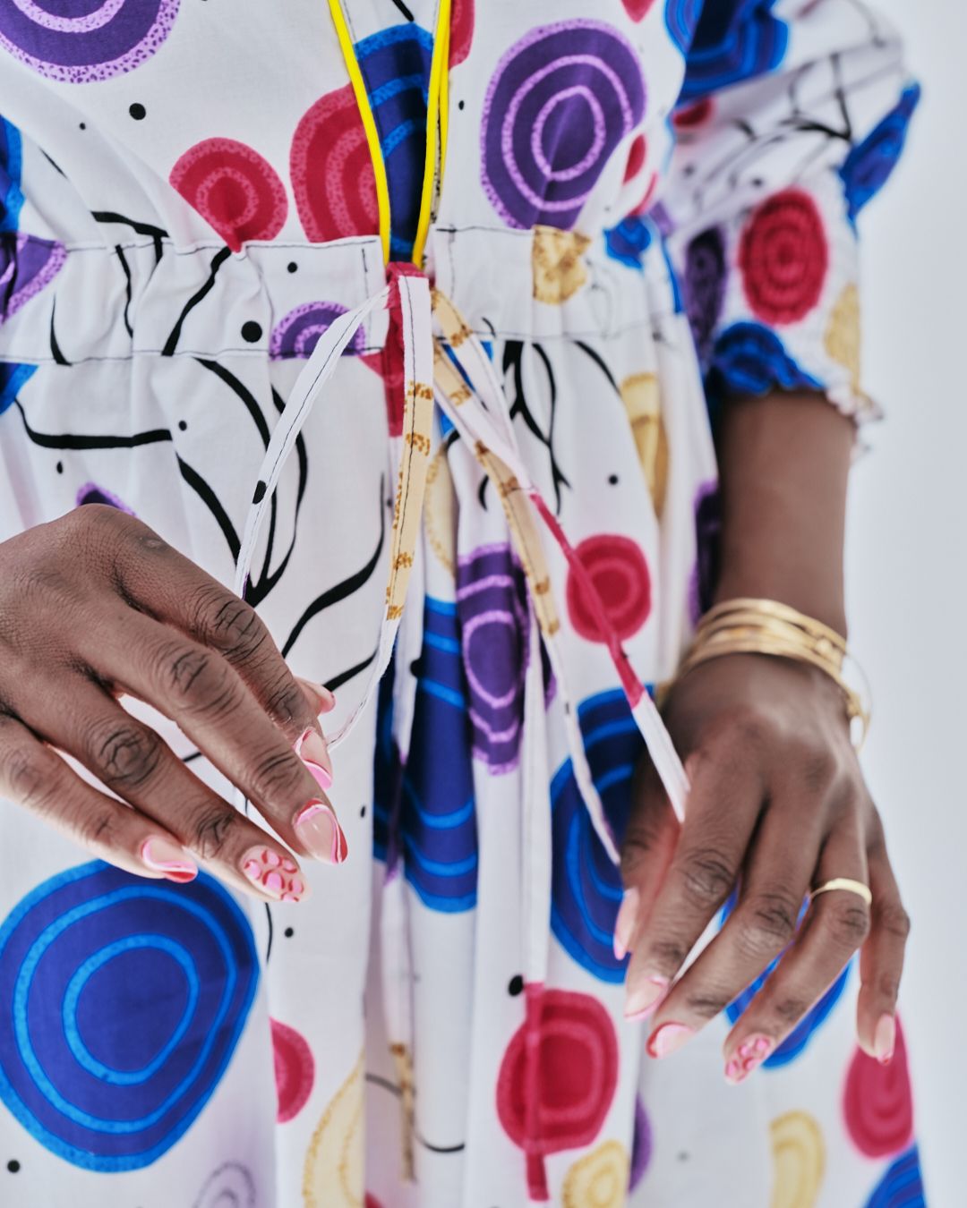 The Ultimate Onyeka Spotty African Print Shirt Dress Tie Belt Ankara Clothes Pockets