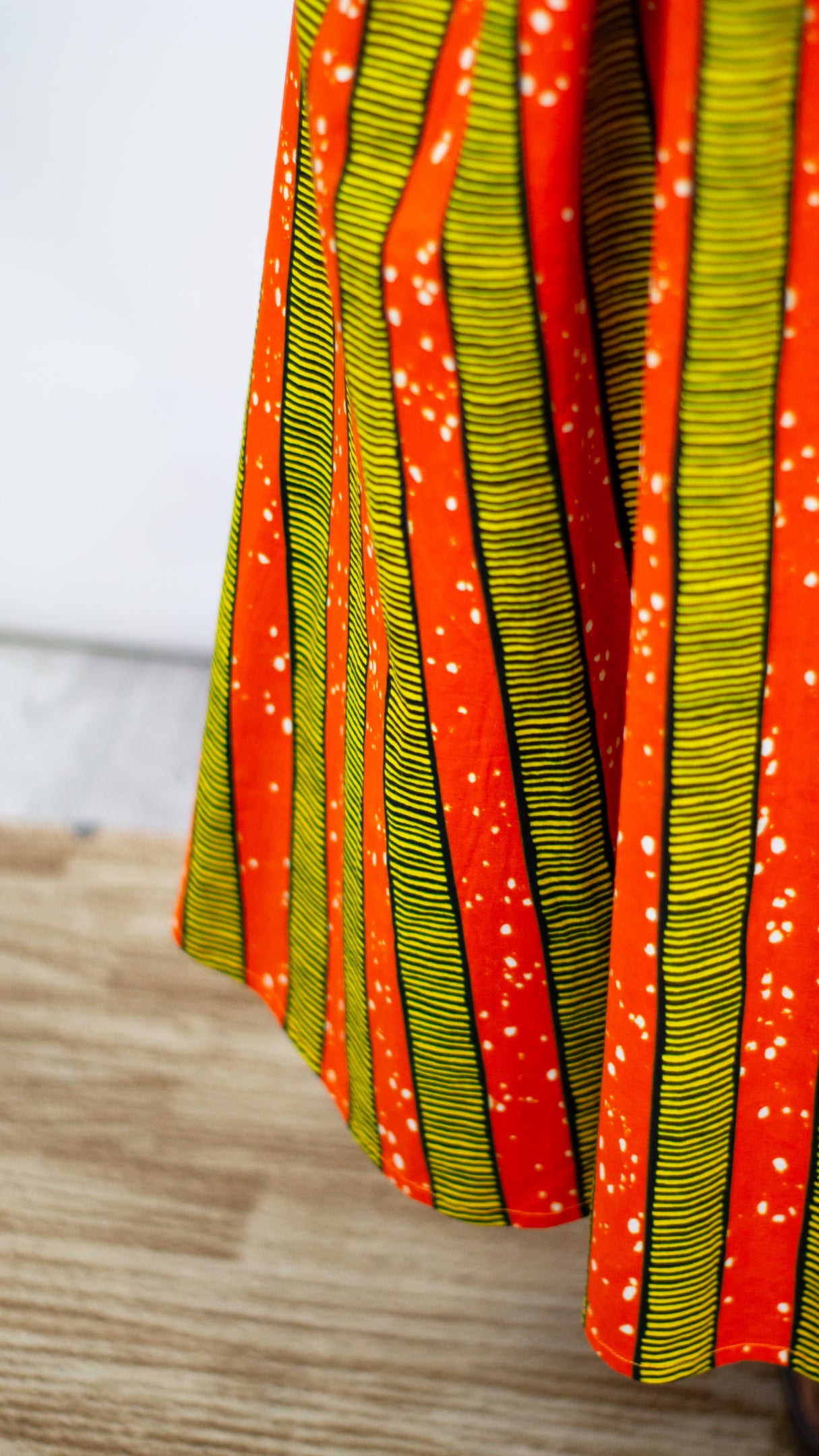 Phoebe Pleated African Print Skirt
