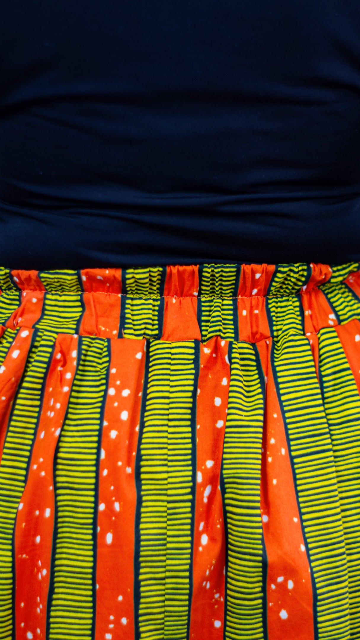Phoebe Pleated African Print Skirt