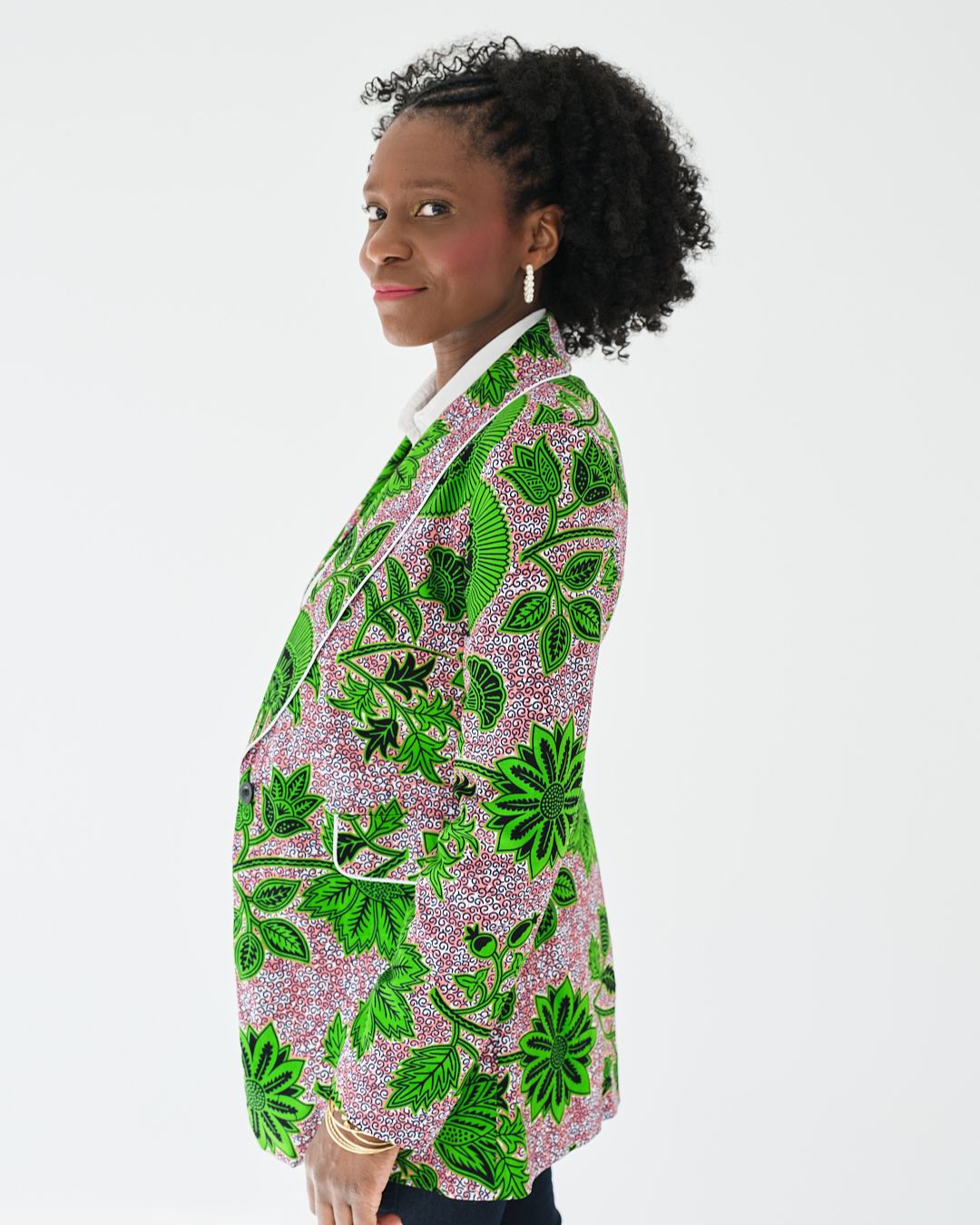 The Ultimate Verdant Bloom Blazer African Print Ankara Long sleeves