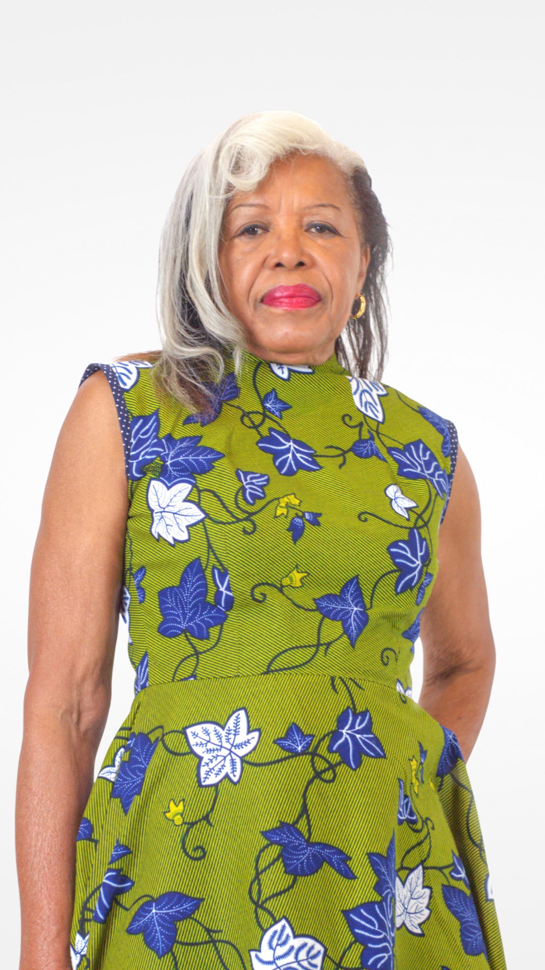 Camille African Print Puff Sleeveless Dress