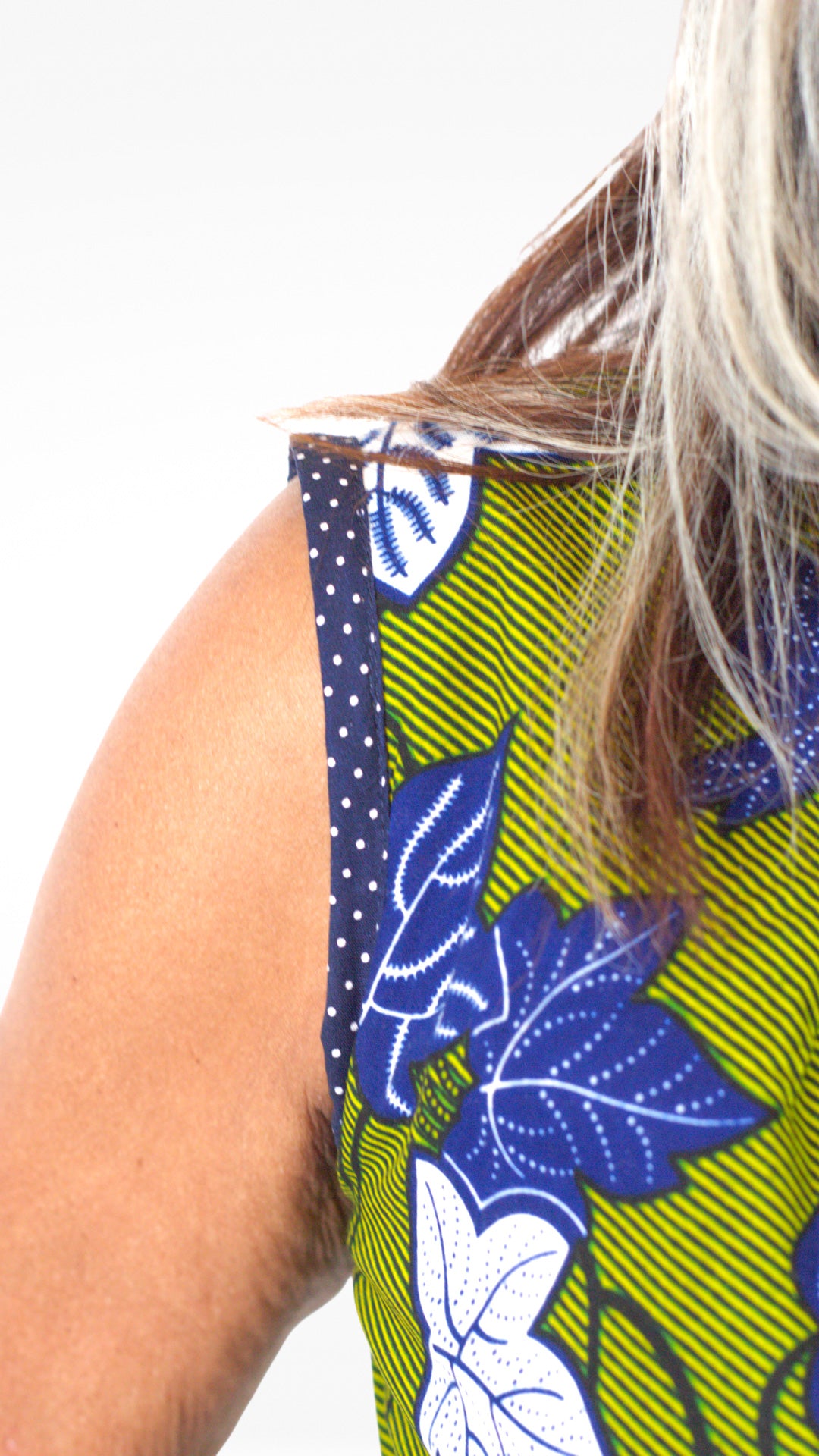 Camille African Print Puff Sleeveless Dress