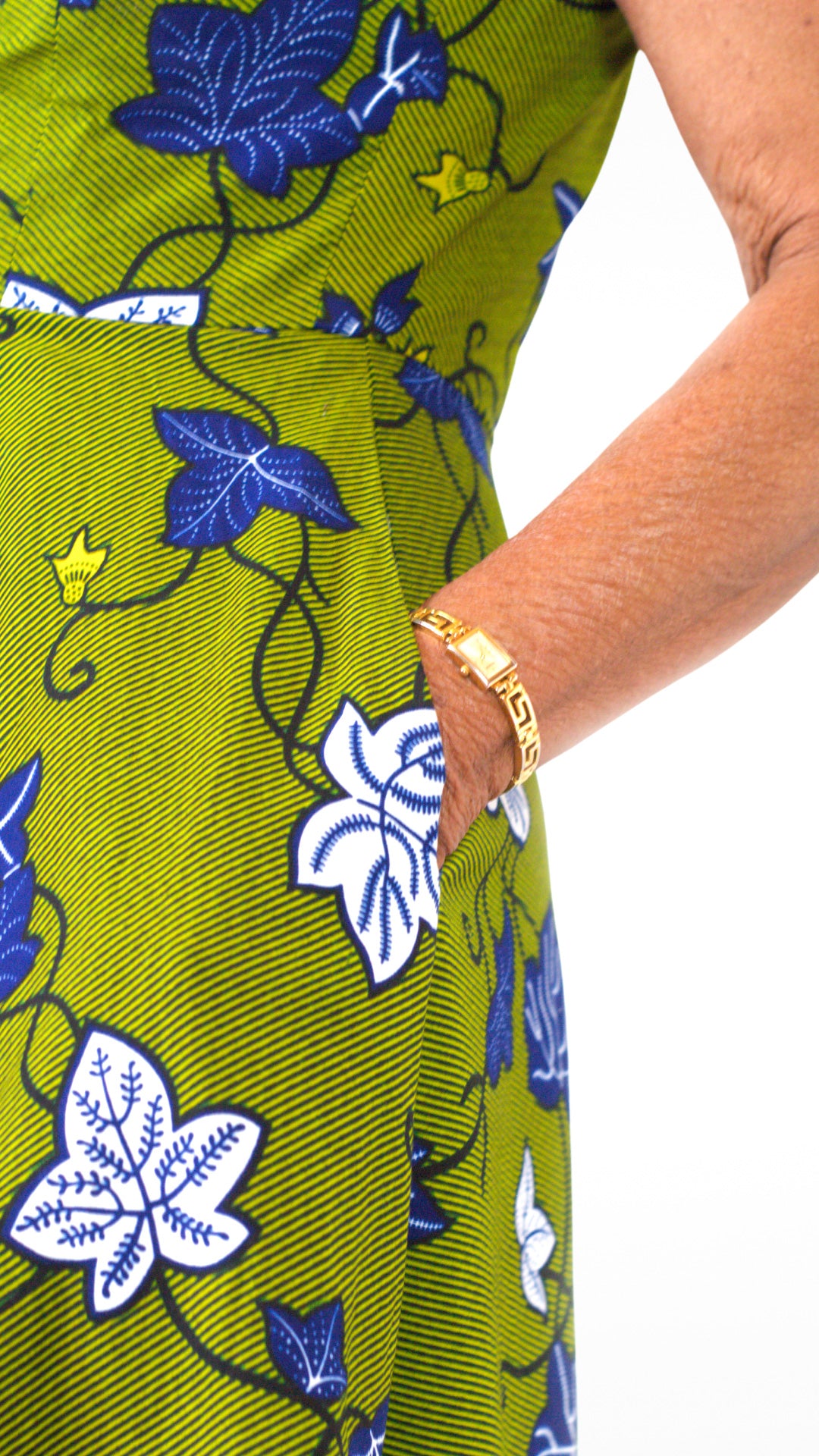 Camille African Print Puff Sleeveless Dress