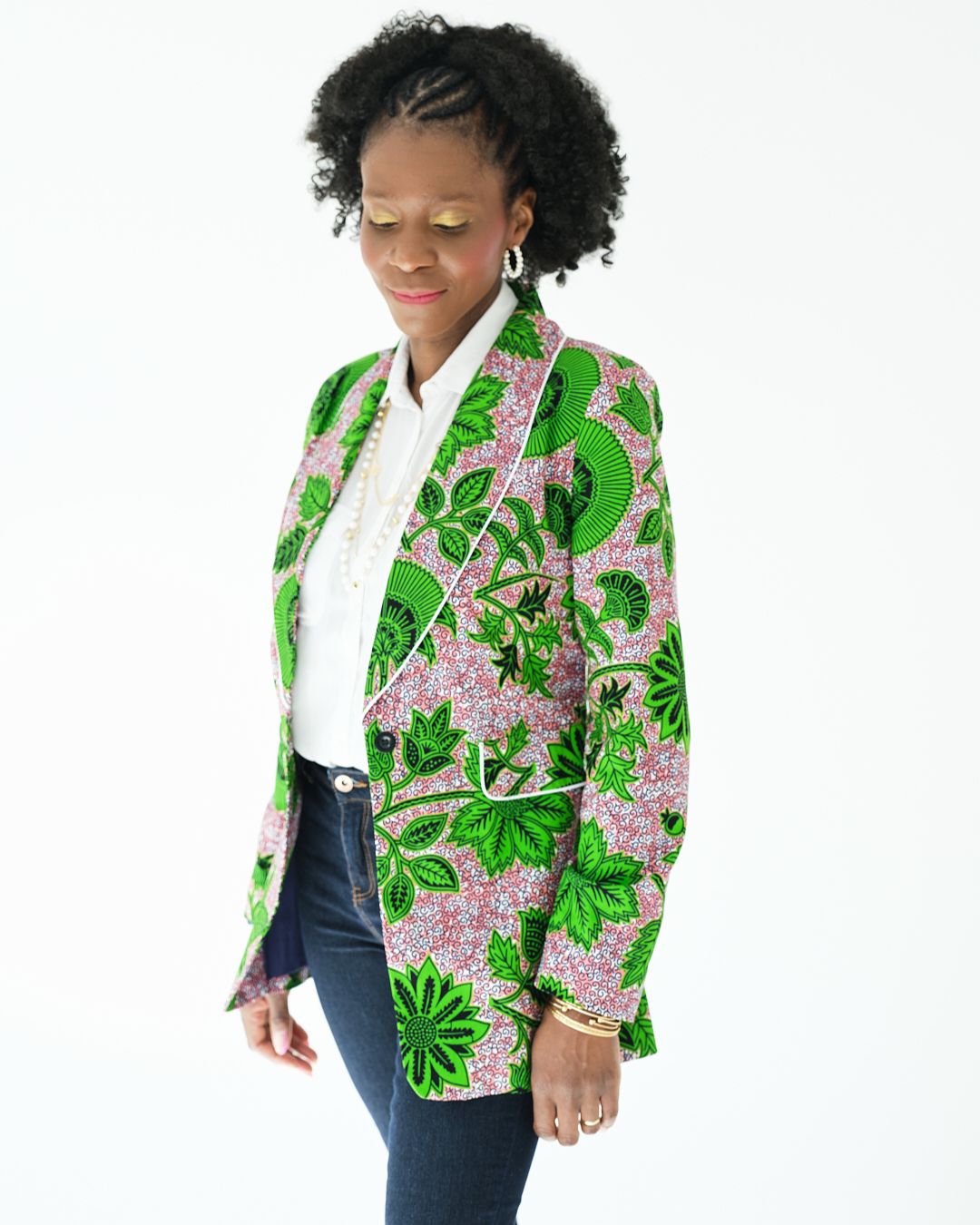 The Ultimate Verdant Bloom Blazer African Print Ankara Long sleeves