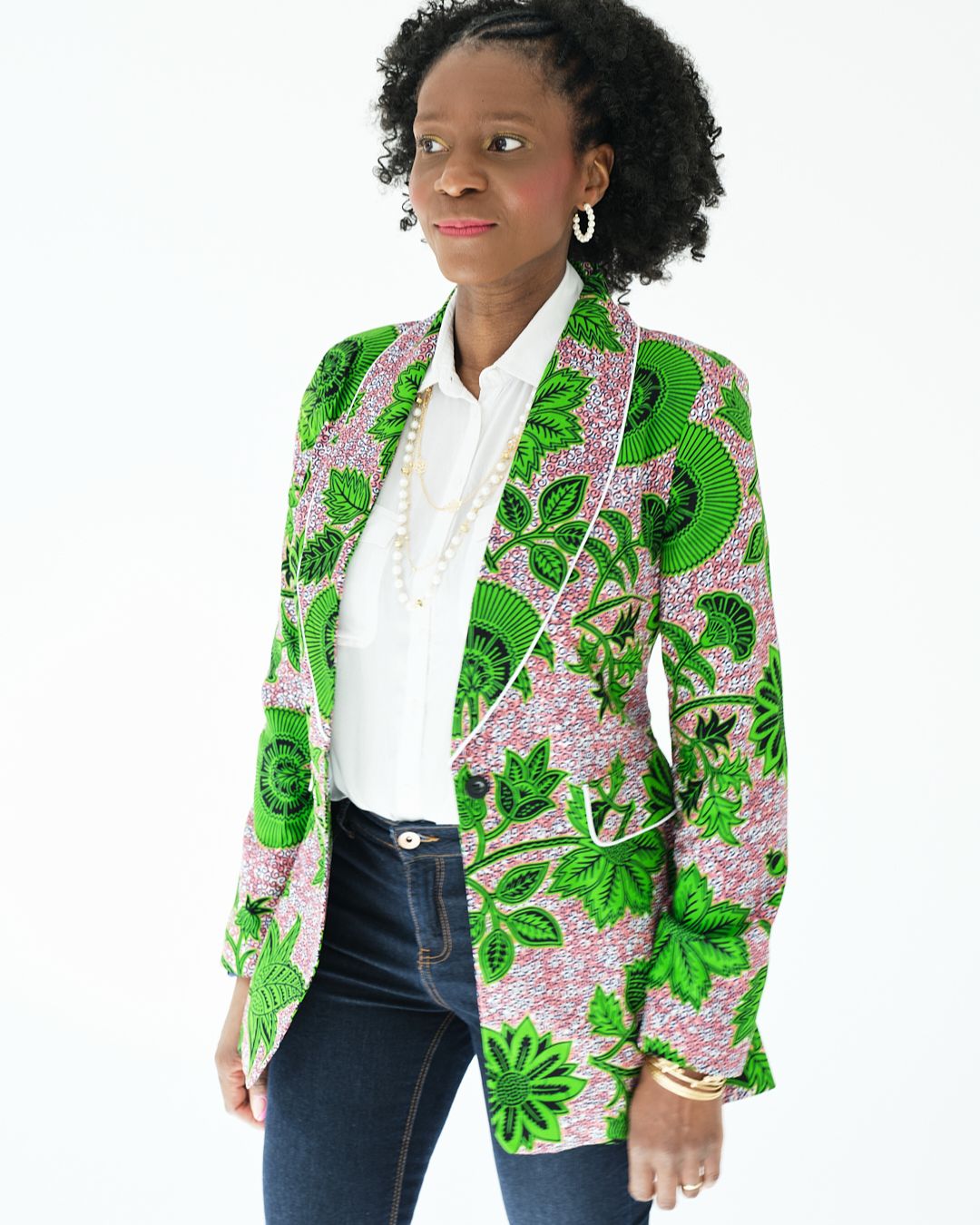 The Ultimate Verdant Bloom Blazer African Print Ankara Long sleeves