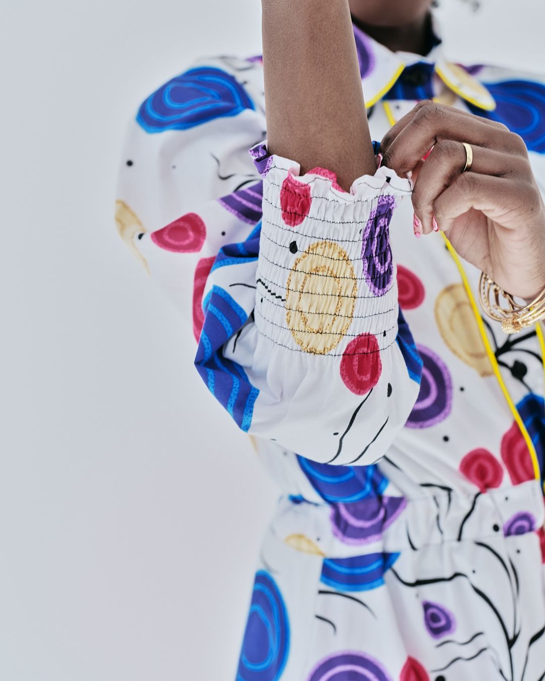 The Ultimate Onyeka Spotty African Print Shirt Dress Tie Belt Ankara Clothes Pockets