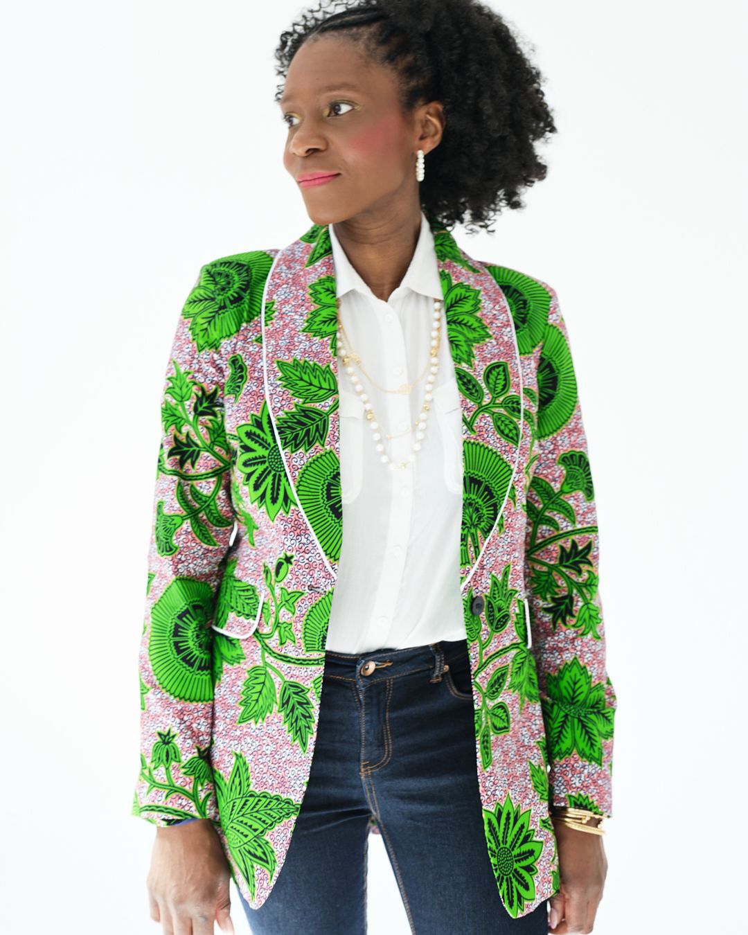 The Ultimate Verdant Bloom Blazer African Print Ankara Long sleeves