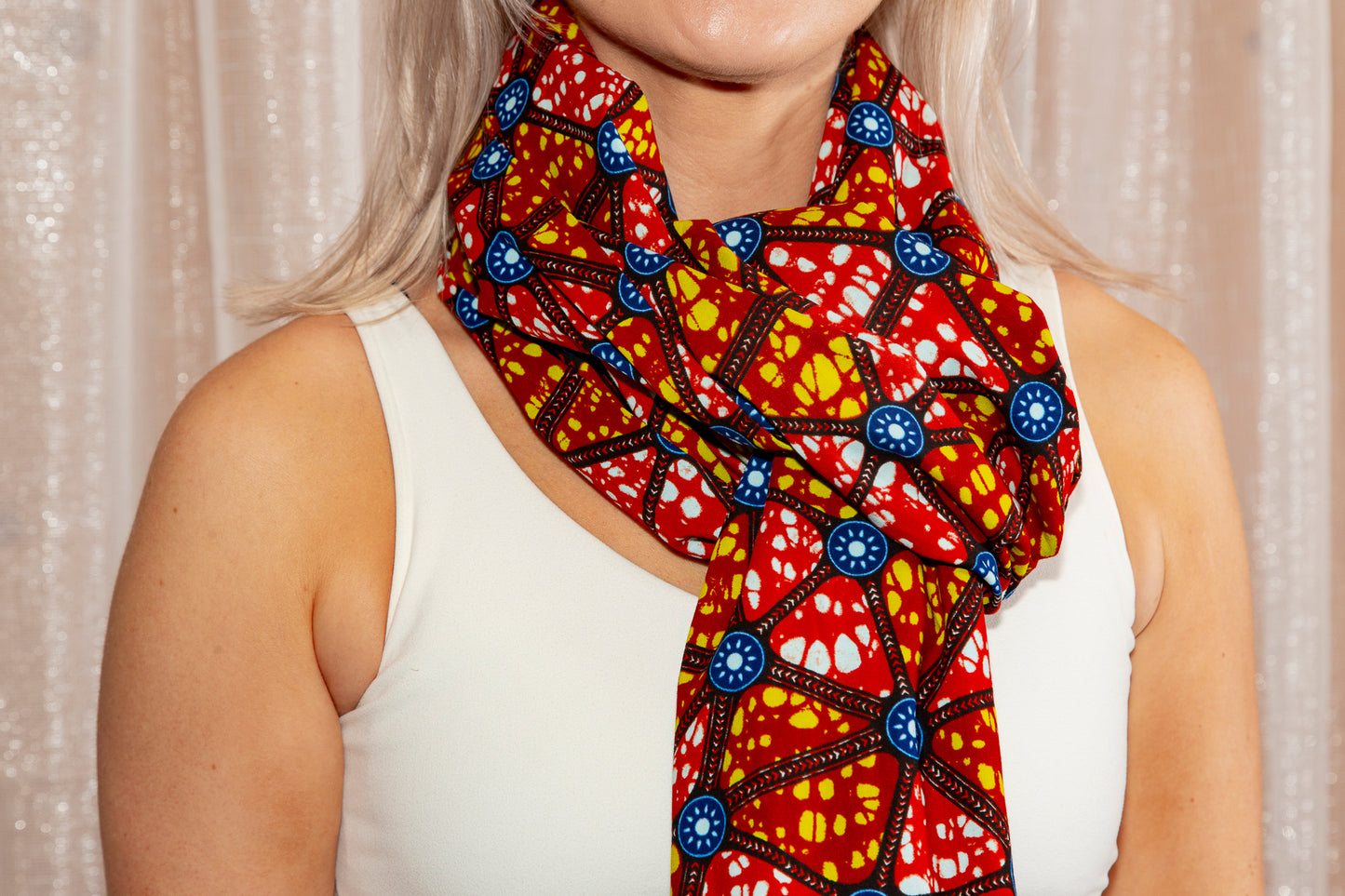 African Scarf African Print Ankara 100% Cotton Mosaic by Dovetailed