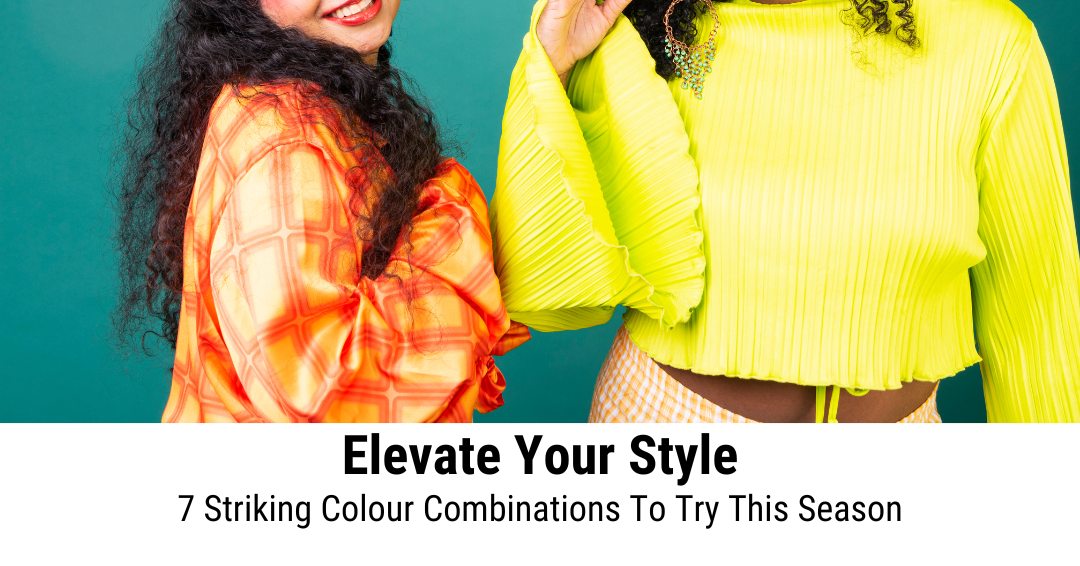 close up of two people wearing vibrant colours