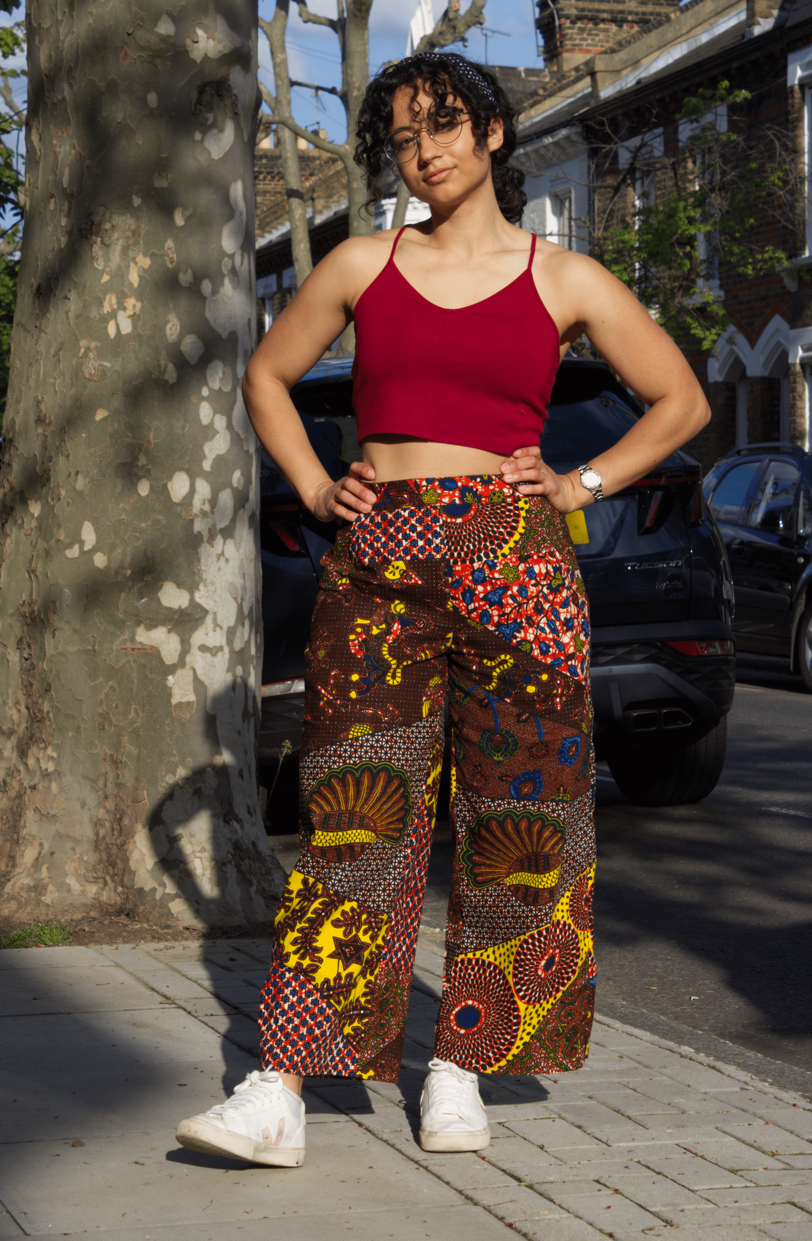 African Print Wide Leg Pant  Yellow  Nomose Couture