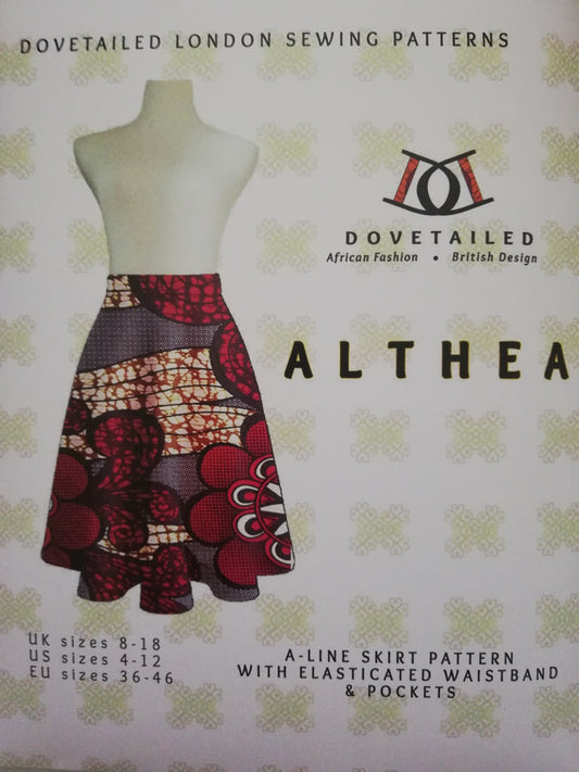 'Althea' Sewing Pattern: The A-line Skirt with an elasticated waistband and huge pockets!!