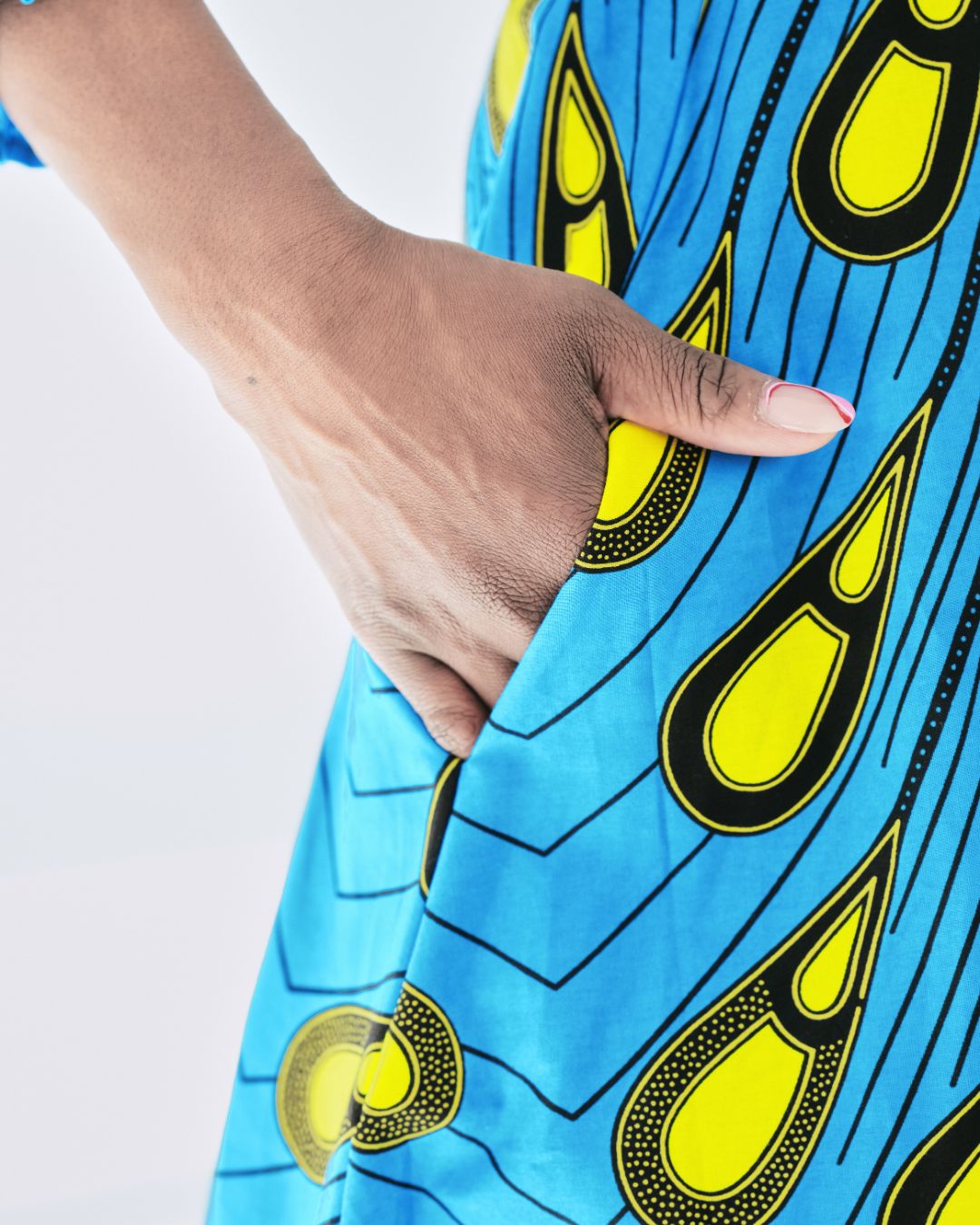 The Ultimate Onyeka Peacock Radiance African Print Shirt Dress Ankara Clothes Pockets