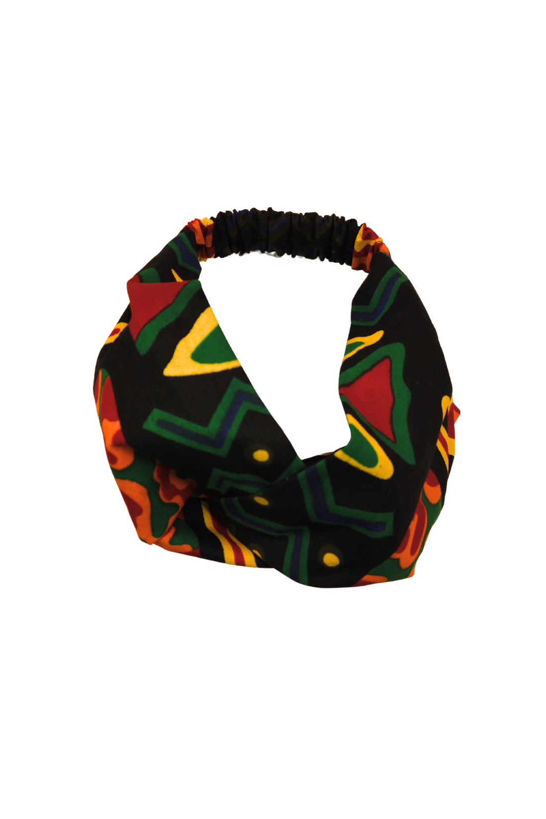 The Ultimate African Print Headband Ankara Handmade Top Knot Black / Multi-coloured Large Wide