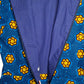 Camille African Print Puff Sleeve Dress Blue
