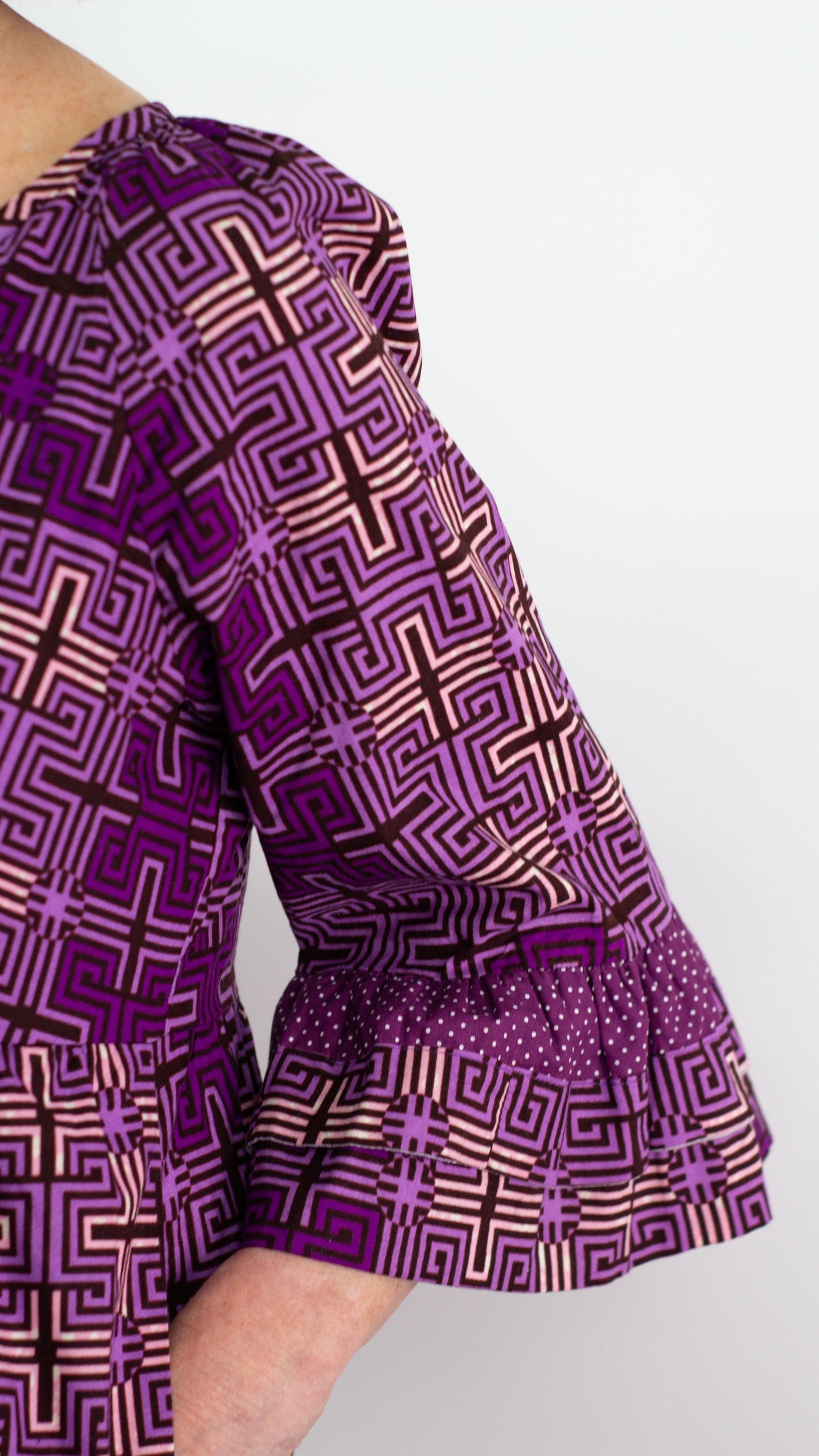 Dawn African Print Ruffle Dress
