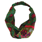NEW LIMITED African Print Fabric Handmade Top Knot Headband Green Ankara Cotton
