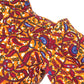 Camille African Print Puff Sleeve Dress Orange