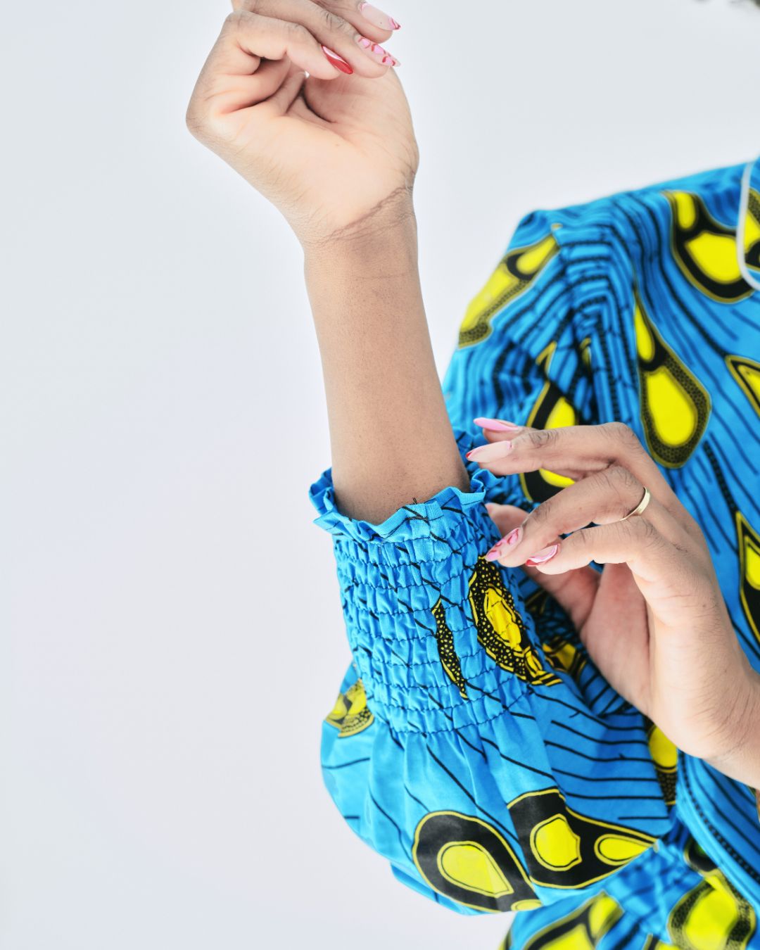 The Ultimate Onyeka Peacock Radiance African Print Shirt Dress Ankara Clothes Pockets