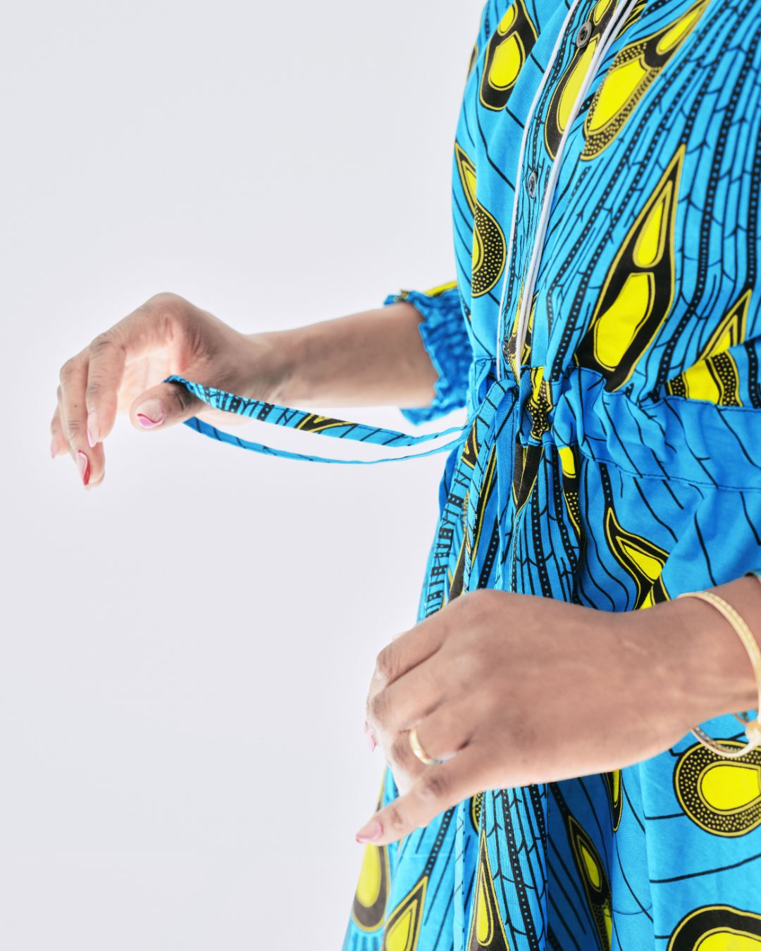 The Ultimate Onyeka Peacock Radiance African Print Shirt Dress Ankara Clothes Pockets