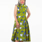 Camille African Print Puff Sleeveless Dress