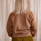 African Print Ankara Brown Hearts Cotton-Blend Sweatshirt