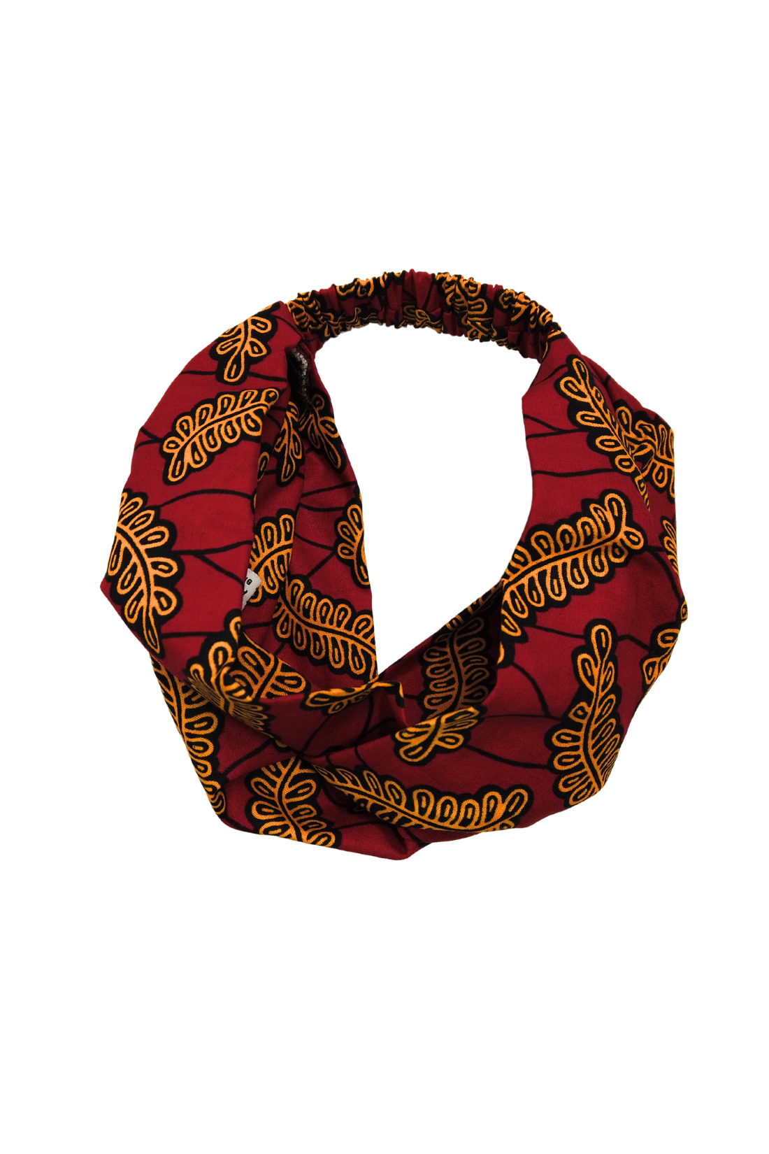 The Ultimate African Print Headband Ankara Handmade Top Knot Red Elasticated Wide Large Cotton