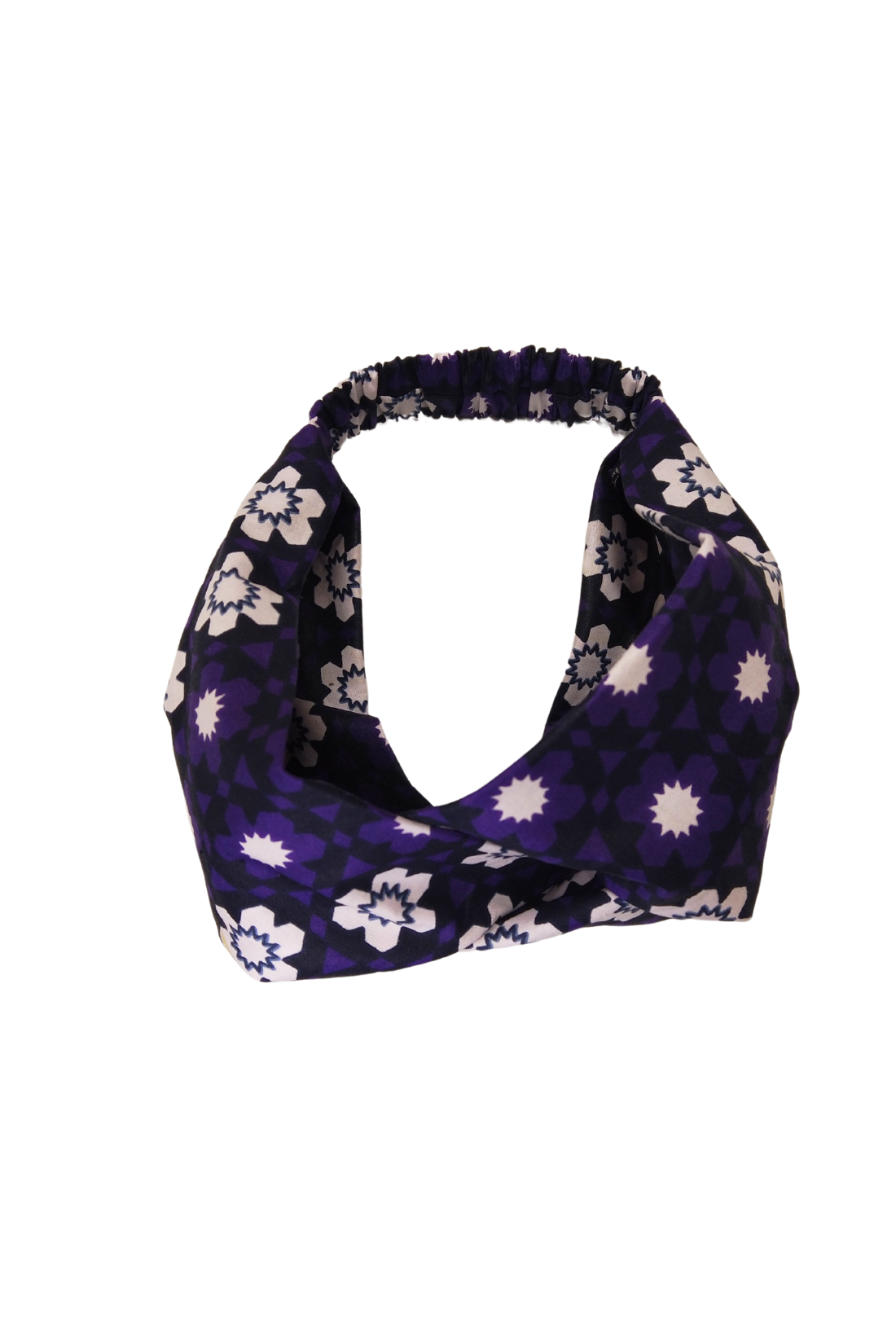 The Ultimate African Print Headband Ankara Handmade Top Knot Purple Floral Elasticated Cotton