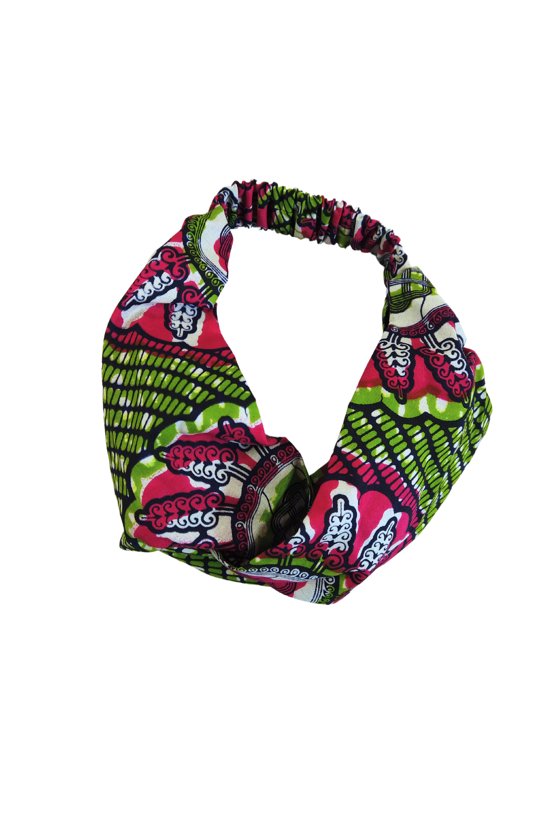 The Ultimate African Print Headband Ankara Handmade Top Knot Green Elasticated Wide Large Cotton