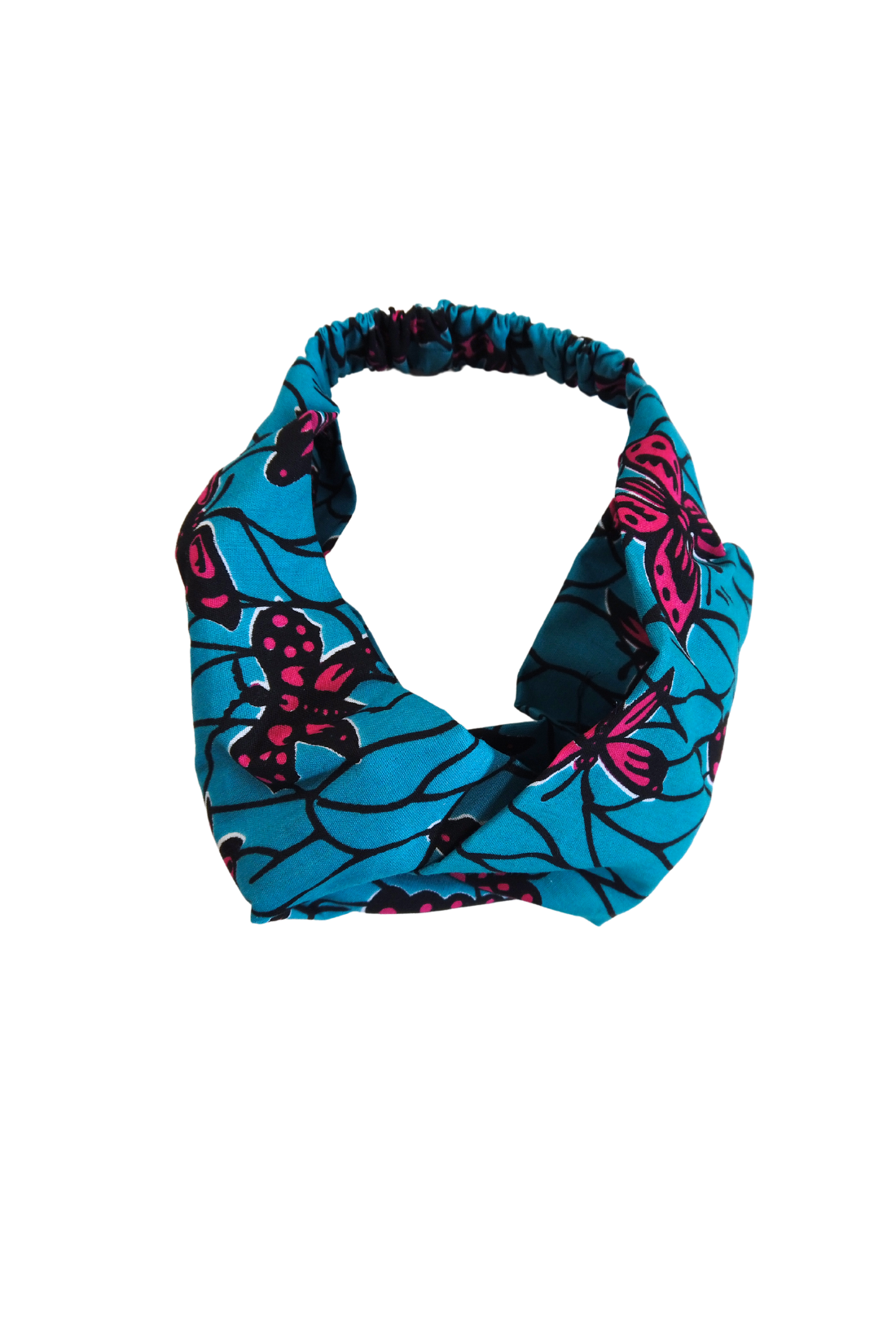 The Ultimate African Print Headband Ankara Handmade Top Knot Azure Elasticated Wide Large Cotton