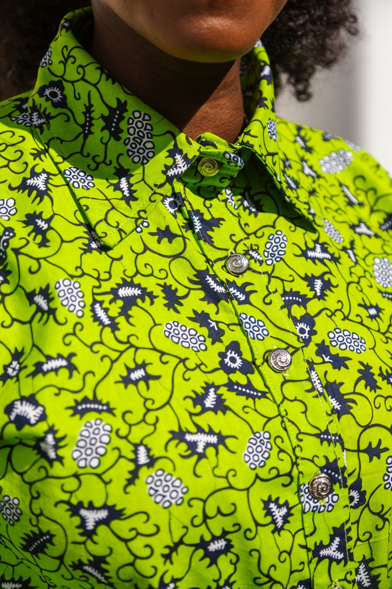 The Ultimate Onyeka African Print Shirt Dress Green Ankara Dress Clothes Pockets