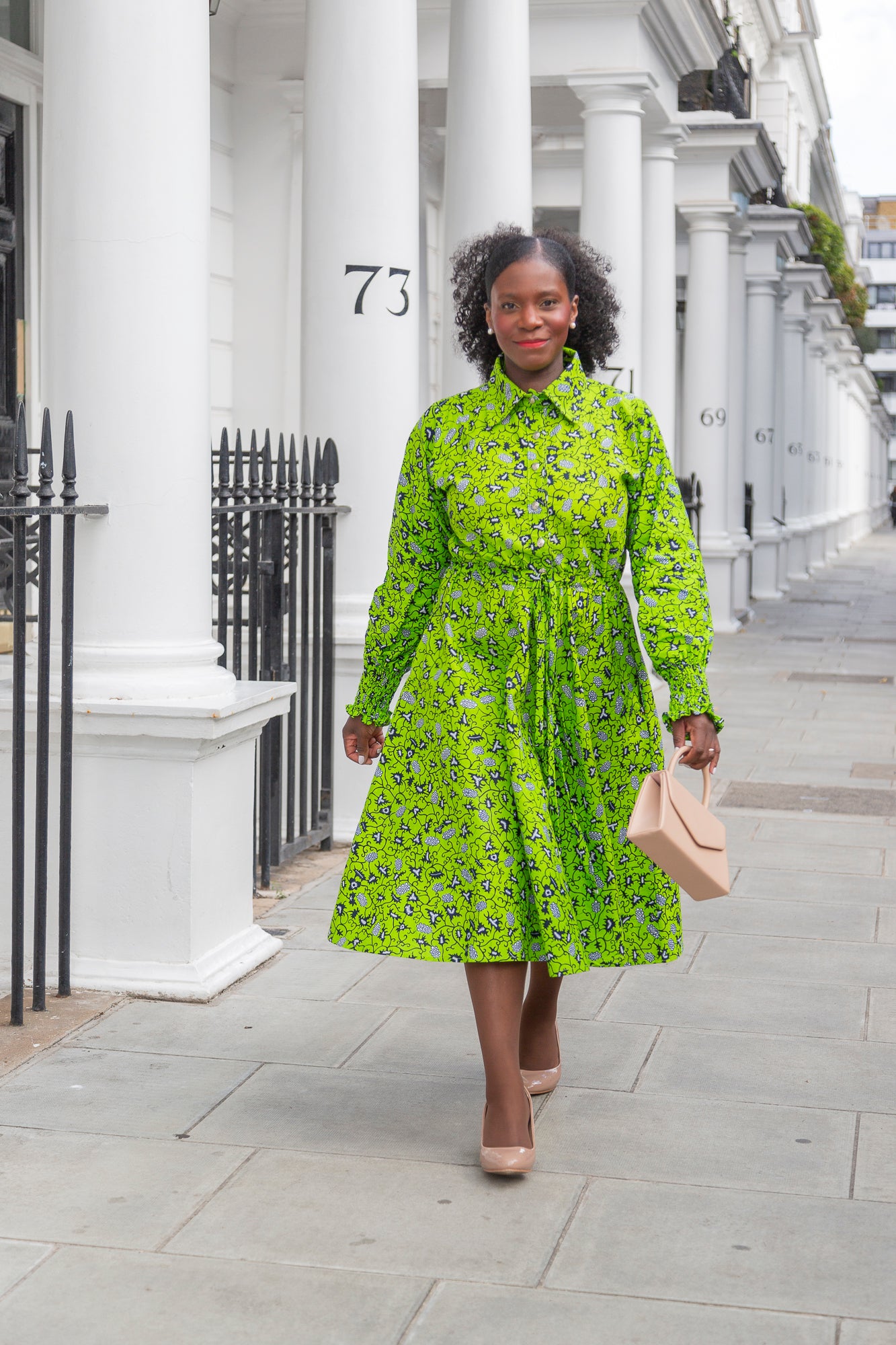 The Ultimate Onyeka African Print Shirt Dress Green Ankara Dress Clothes Pockets